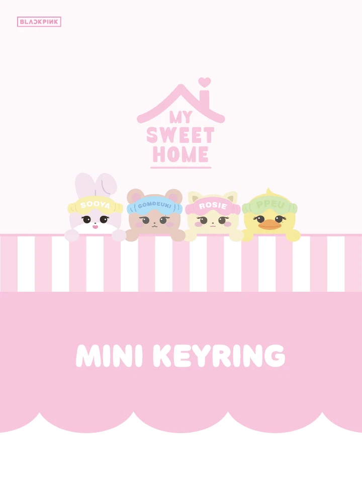 BLACKPINK MY SWEET HOME OFFICIAL MD GOODS CHARACTER MINI KEYRING NEW
