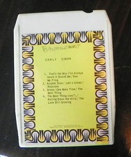 Carly Simon 8 Track Cartridge Tape