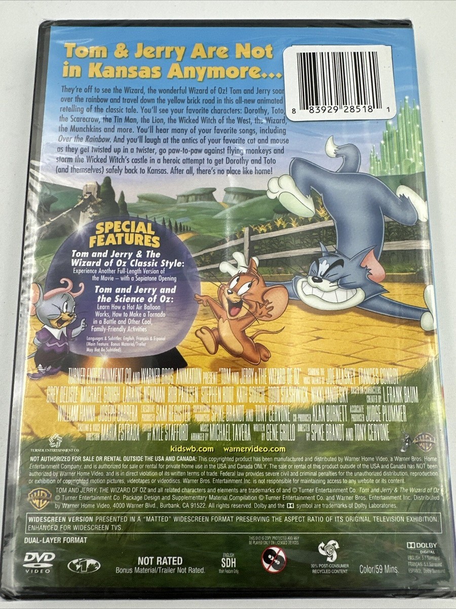 Tom And Jerry & The Wizard Of Oz (DVD) 2011 New Sealed PROMO RARE
