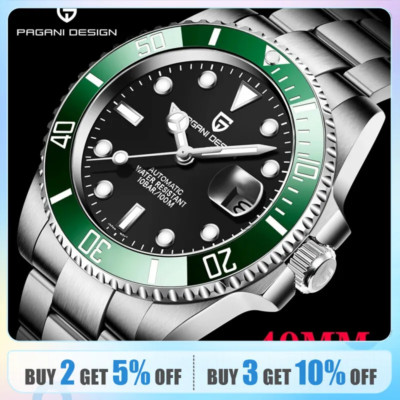 2024 Neu 40mm Herren Automatik Mechanische Uhren Männer Luxus NH35A Edelstahl 