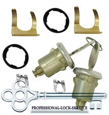 Buick Electra LeSabre 72-76 Door Lock Key Cylinder Pair Tumbler Barrel 2 Keys