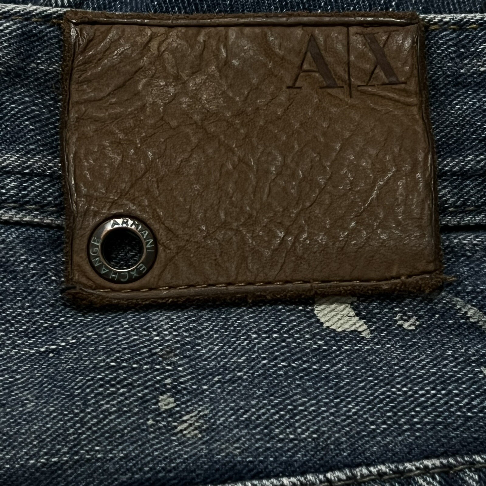 Armani Exchange Distressed Patchwork Paint Splatt… - image 4