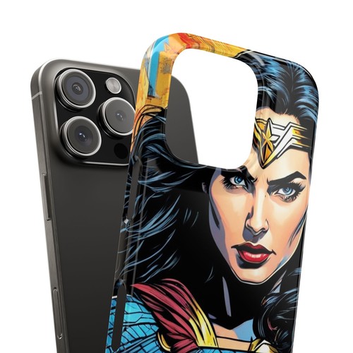 Superhero Slim Phone Case, Wonder Woman Inspired Art, Heroic Strength Courage - 第 10/25 張圖片