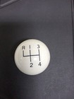 4Spd White Shifter Knob With 5/16 × 18 Thread