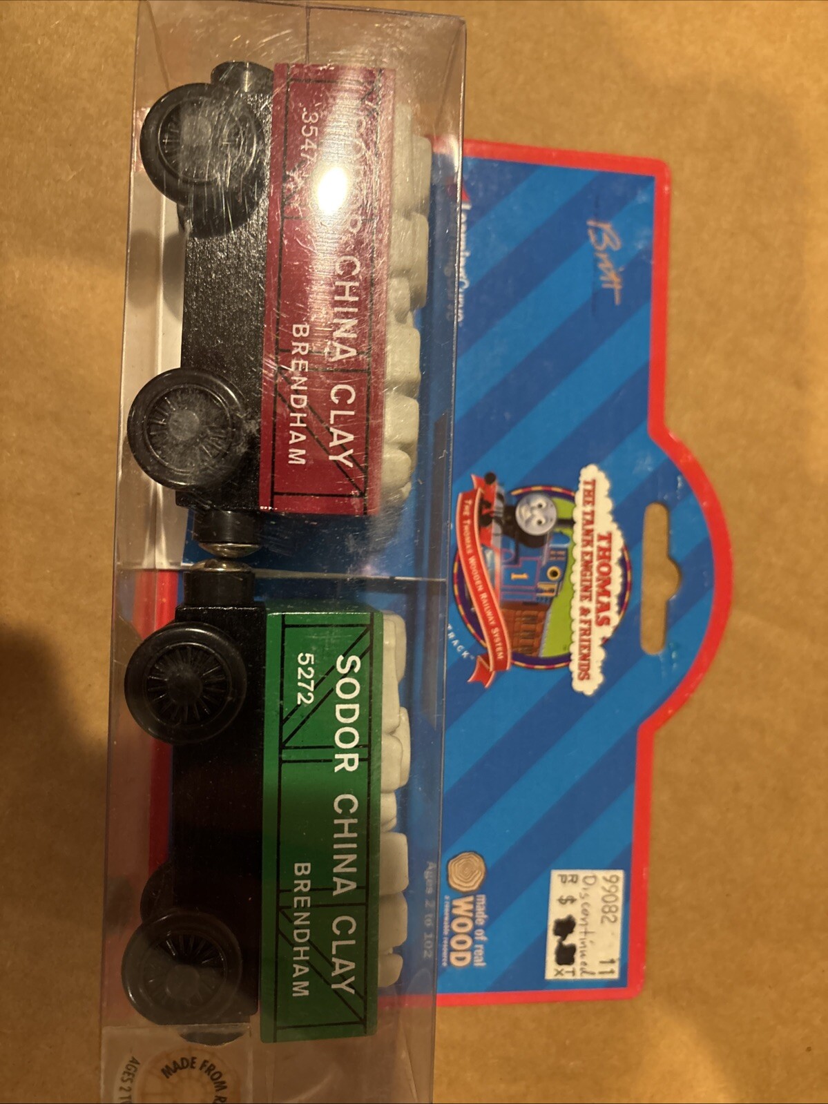 Thomas & Friends 1999 Wooden Railway Sodor China Clay Cars Toy Train