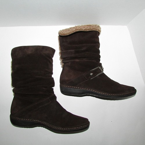 Stuart Weitzman Hiszpania Wlewki Zamszowe buty do strzyżenia Brązowe Rozmiar 7,5 M - Zdjęcie 2 z 5