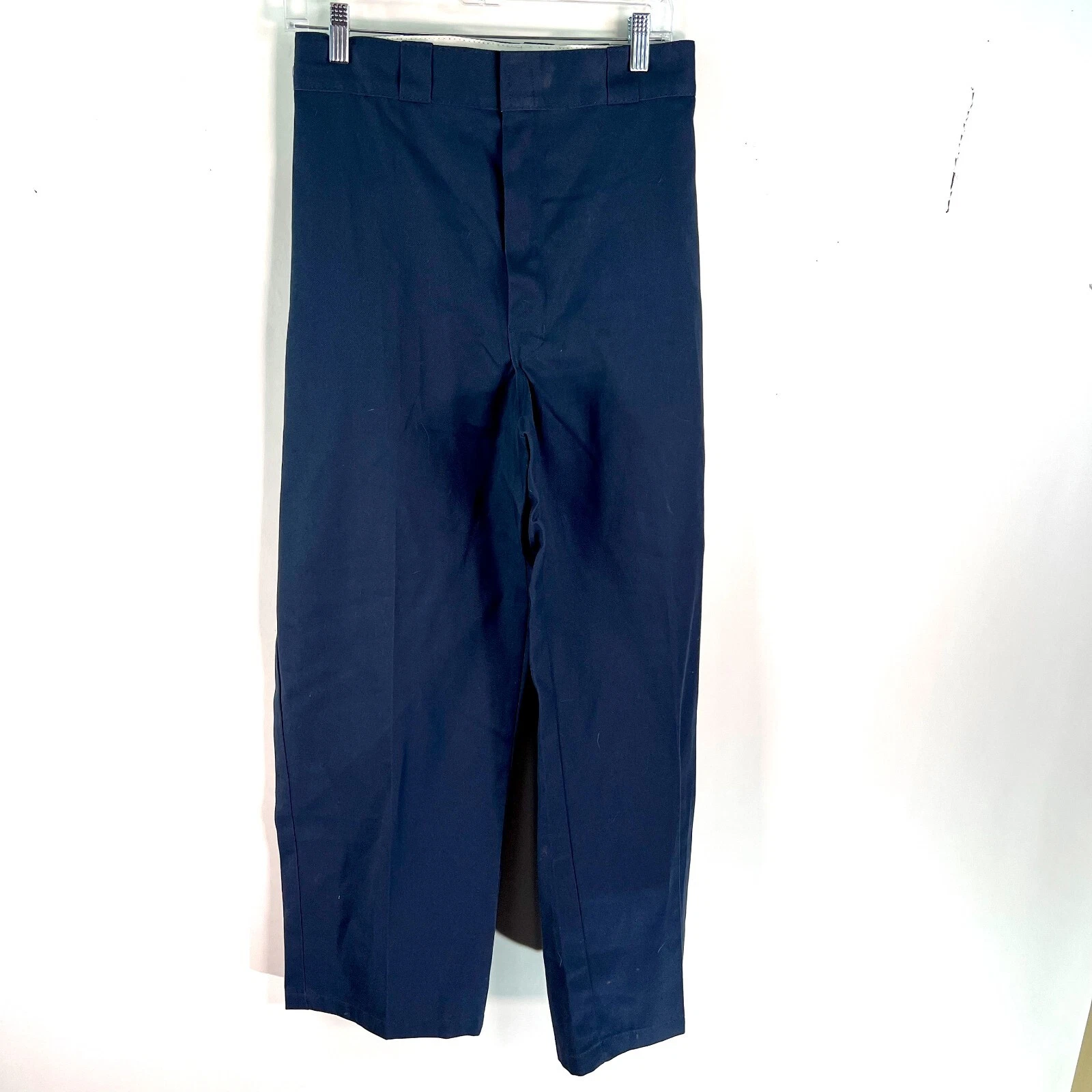 New Dickies Mens 874 Original Fit Straight Leg Flat Front Blue Chino Pants 46X30