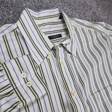 Vintage Burberry London Shirt Men's Large Striped Button Down Made in USA
