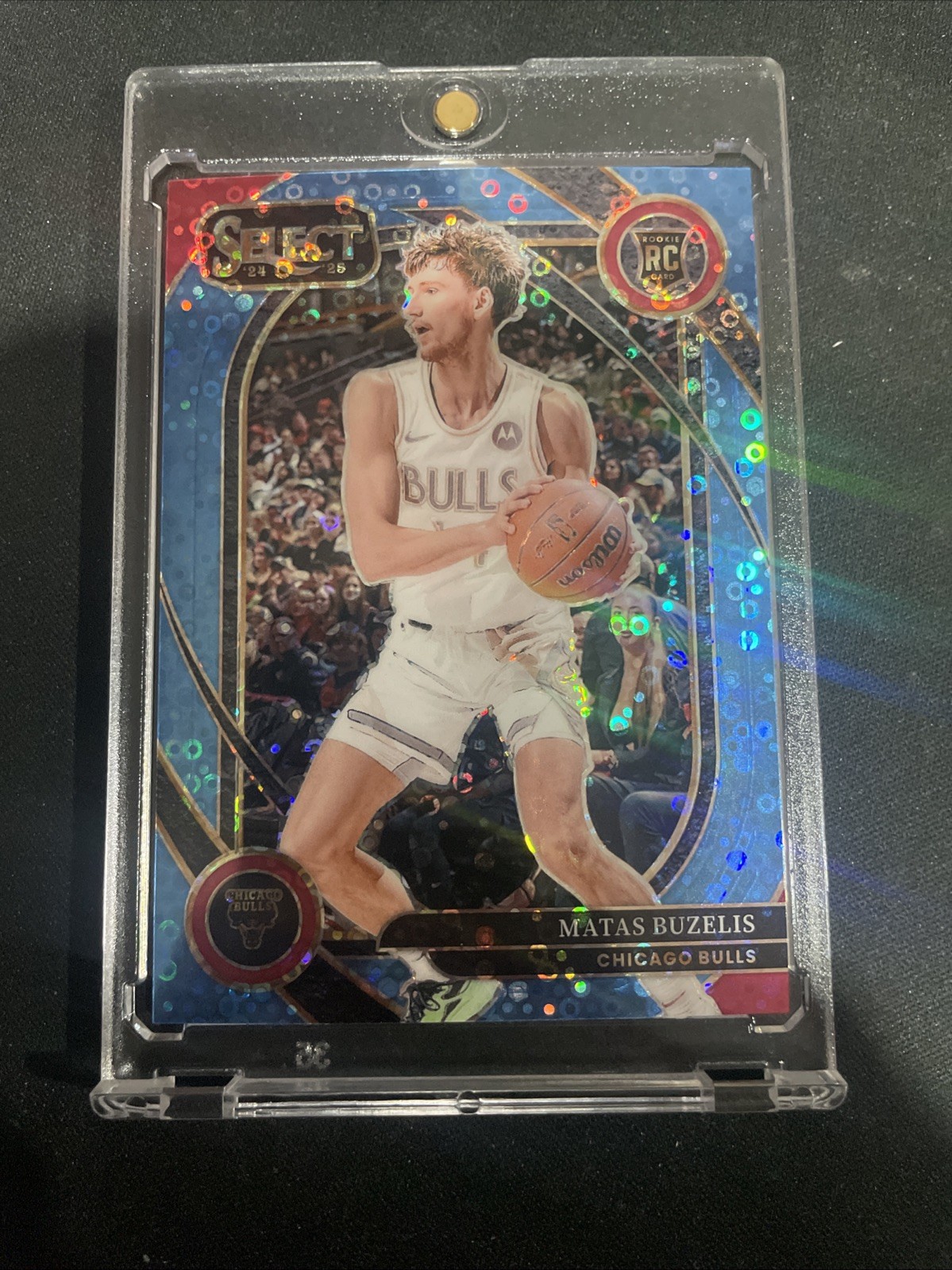 2024-25 Panini Select - Courtside Matas Buzelis #277 Light Blue Disco Prizm /99