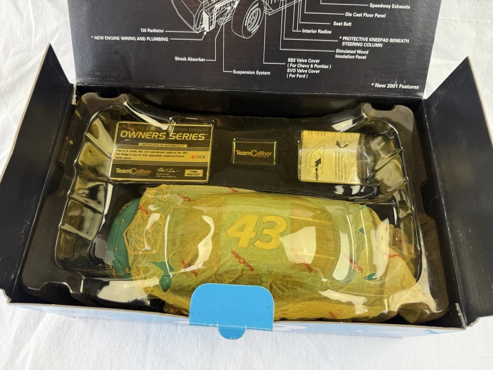 Dodge 2001 Petty Enterprises azul #43 1/24 equipo calibre propietarios Nascar diecast Foto 3 de 4