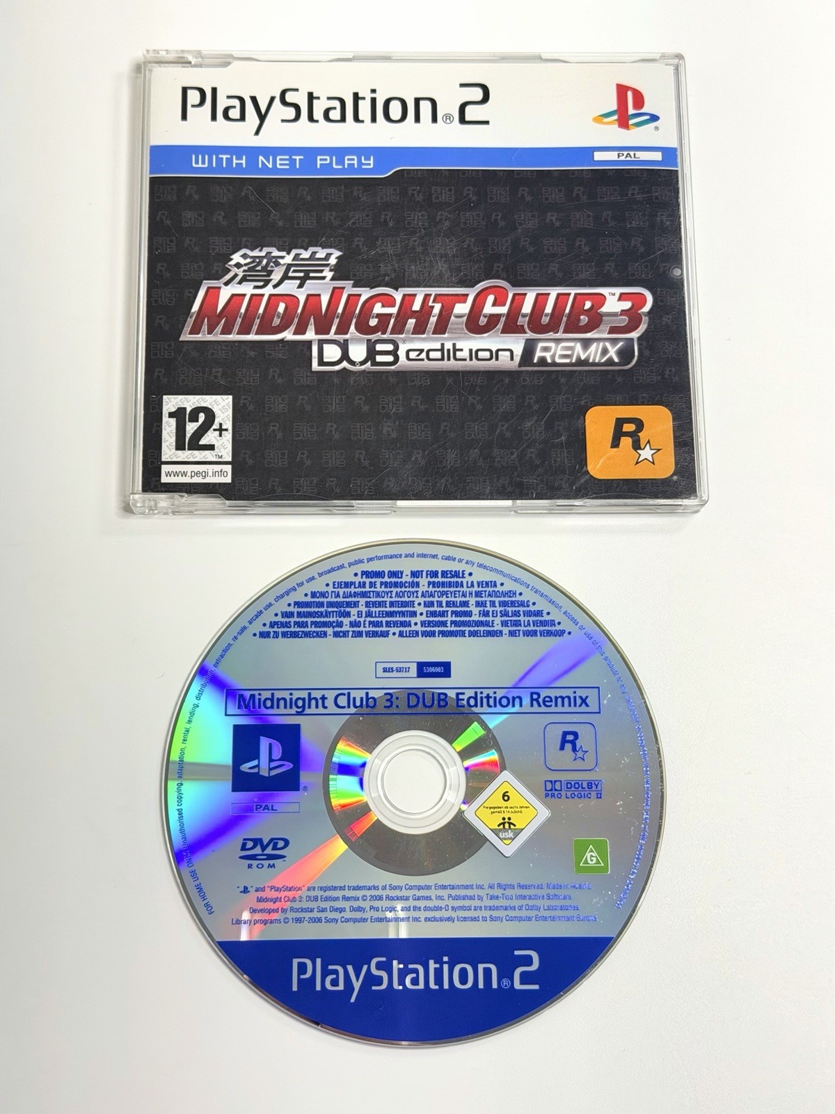 Midnight Club 3: DUB Edition Remix PROMO PS2 PAL UK CIB - Rockstar Games Press