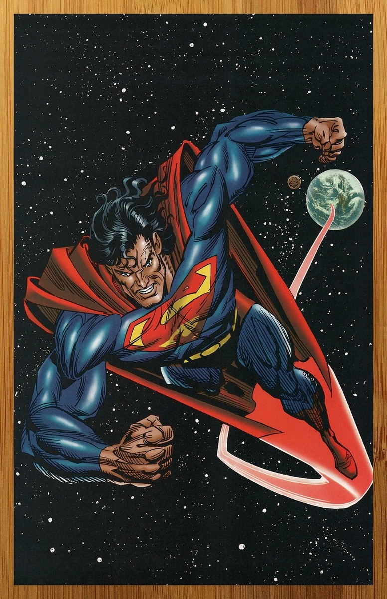 1995 DC Comics Superman Pinup Print Ad/Poster Jon Bogdanov Ted