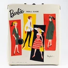 Vintage 1961 Ponytail Barbie Fashion Doll White Vinyl Carrying Case Trunk