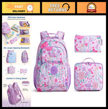 Kids Backpack Set 3PCS for School, Large Capacity 23L, Lightweight, Water-Resist