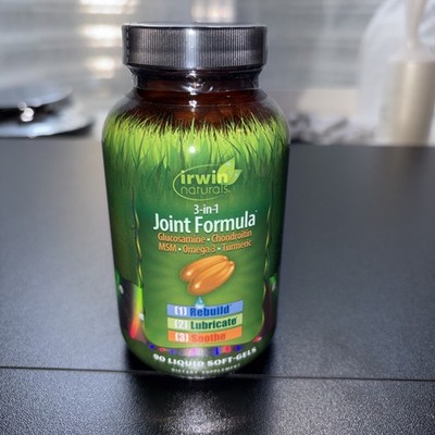 Irwin Naturals 3-In-1 Joint Formula Supports Healthy Joints - 90 Soft-Gels NEW