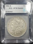1892-s Morgan Silver Dollar $1 ICG VF30 Details Better Date