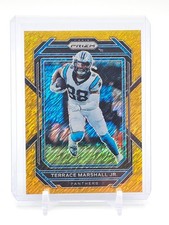 TERRACE MARSHALL JR 2022 PRIZM GOLD SHIMMER /10 #43 PANTHERS Q5194