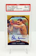 2011 Topps Finest UFC Chris Weidman /25 Gold Refractor Auto #A-CW PSA 10
