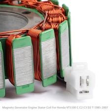 Honda Shadow Sabre 1100 Stator Caltric Stator &amp; Gasket Kit For Honda VT1100C2 Shadow Sabre 1100 (2000-2007) &ndash; Magneto Replacement With 3-Month Warranty Stator Case