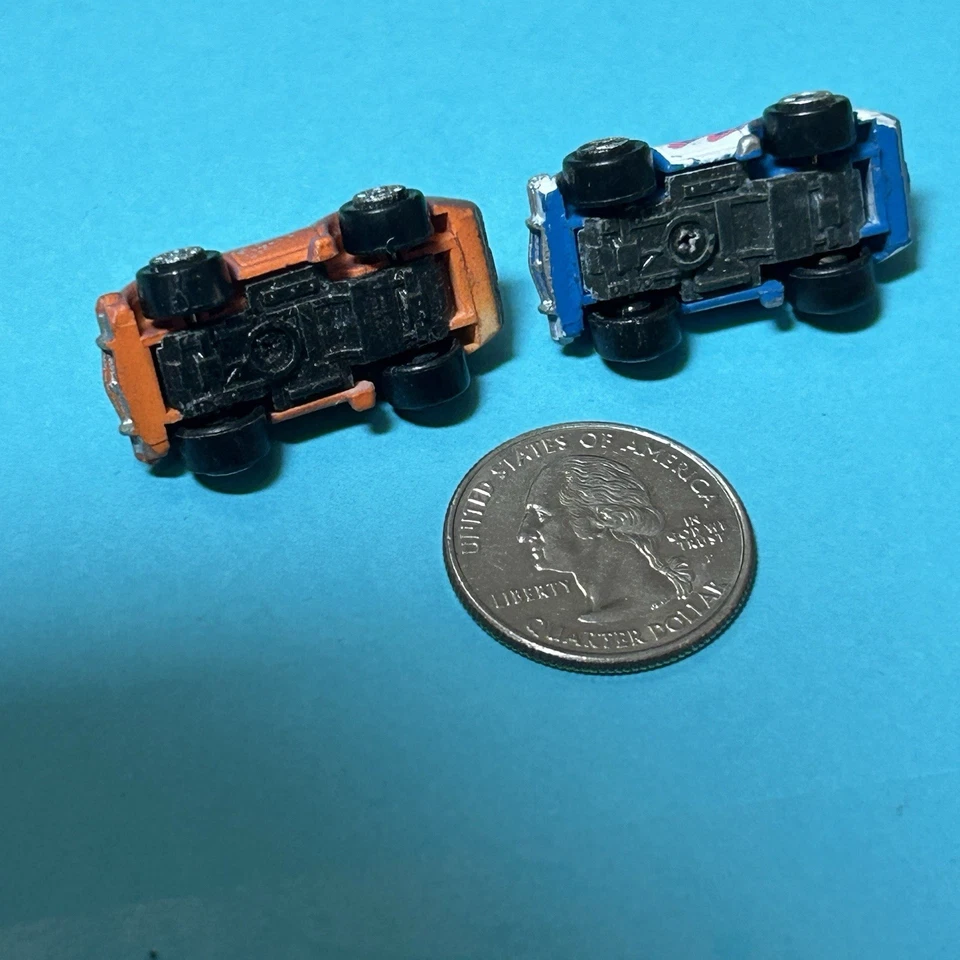 Micro Machine Loose Lot LineUp REPAINT PAIR OLDSMOBILE NEON BEACH SUN galoob 25( - Image 3 of 3