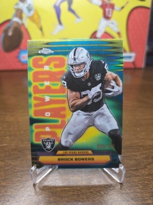2025 Topps Chrome Power Players Brock Bowers /199 Aqua Refractor. 🔥🔥🔥