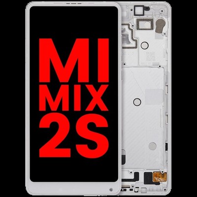 LCD Display mit Rahmen für Xiaomi Mi Mix 2S (Aftermarket Plus Farbauswahl