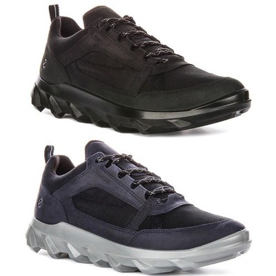 Ecco Mx M Low Cut Outdoor Leder Herren Sneaker in Dunkelblau UK 7 - 12
