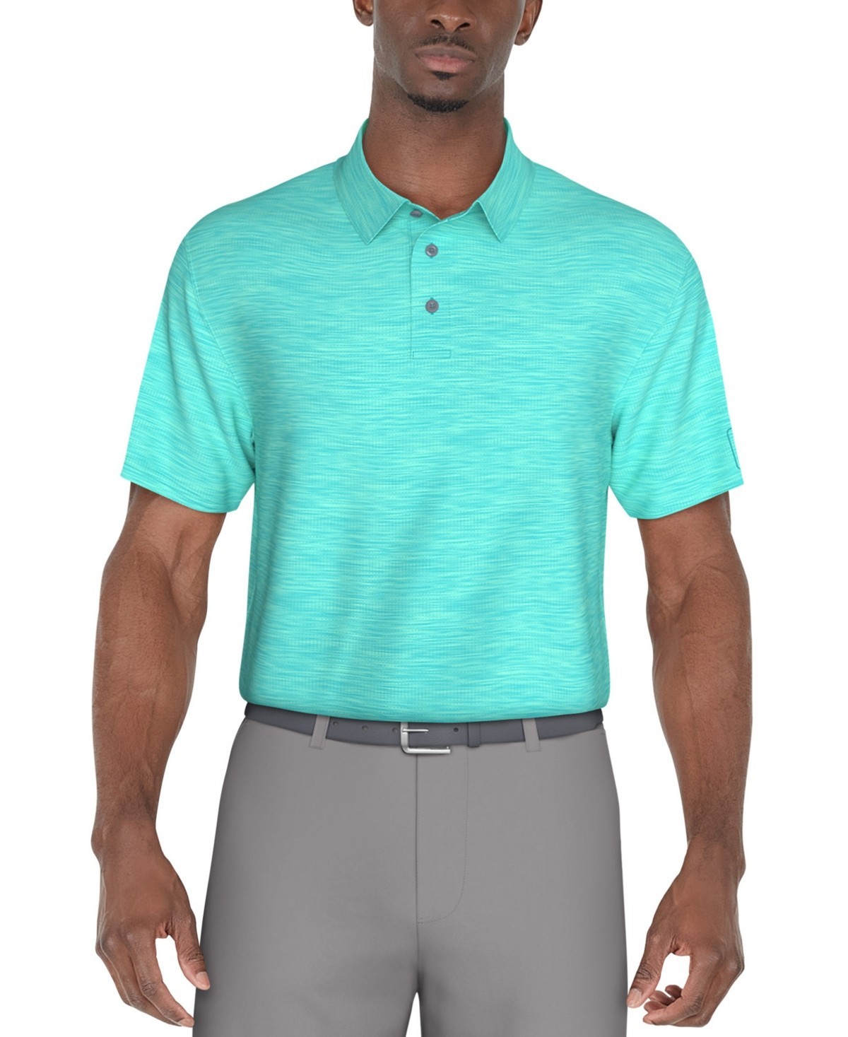 Мужская рубашка поло обычного покроя с коротким рукавом PGA TOUR синего цвета 2590₽
