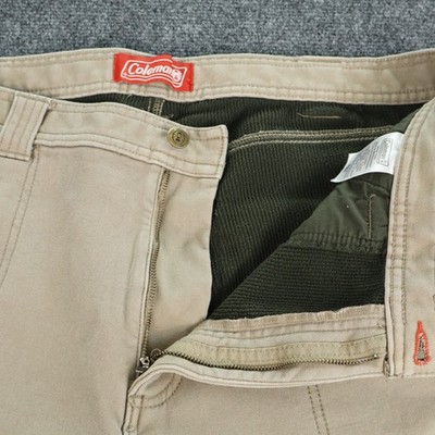 Coleman Men's 36x30 Fleece Lined Carpenter Utility Work Pant Tan work tough gear