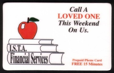 15m ISTA Financial Services: Apple & Books: 'Call A Loved One' USED Phone Card