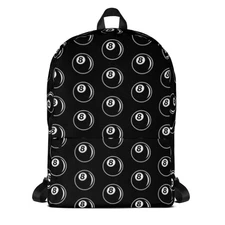 8 Ball Billiards Backpack Pool Hall Cue Sports Bag Retro Gift Rockabilly
