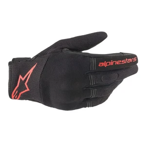 Alpinestars Copper Motorbike Motorcycle Textile Gloves Black / Fluo Red