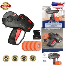 Monarch 1131 Labeler Kit: 10000 Fluorescent Red Labels, Strong Adhesive