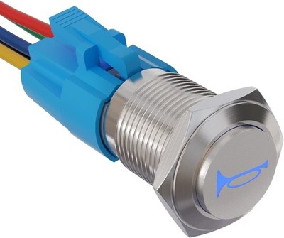 16mm 12V Momentary Push Button Toggle Switch 0.63 Mounting Hole 1NO 1NC SPDT