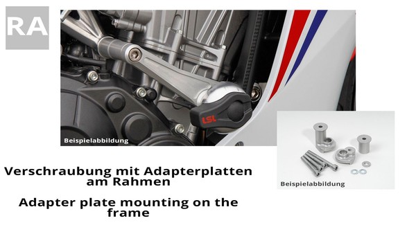 LSL Crash Pad Anbaukit Silber FüR Triumph Street Triple, Street Triple R 13--image