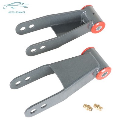 2'' Rear Drop Shackles Kit For Chevy Silverado GMC Sierra 1500 C1500 1988-2018