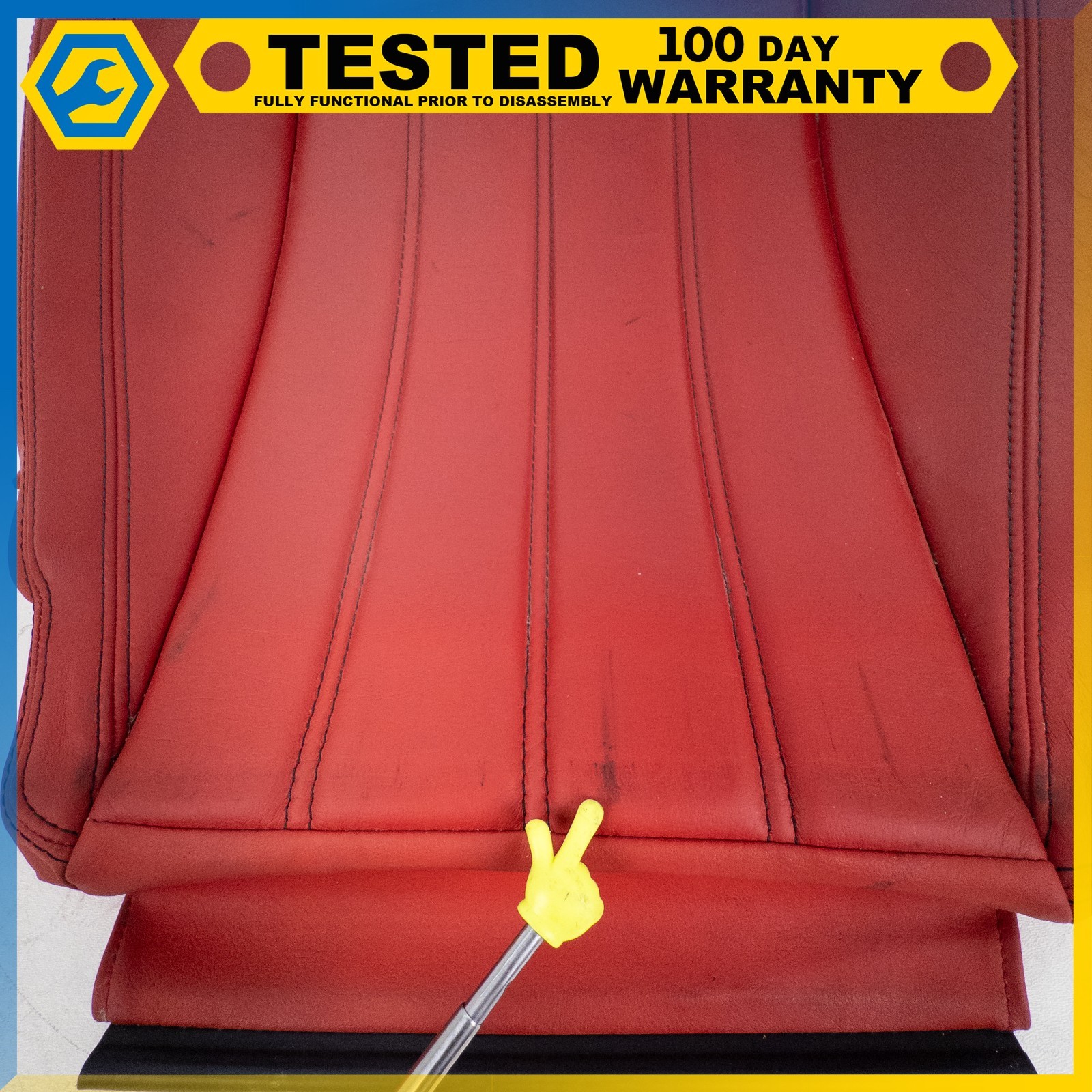 08-19 MASERATI GRANTURISMO FRONT RIGHT SIDE LOWER BOTTOM SEAT CUSHION RED OEM
