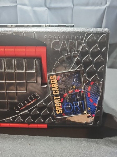 Vtg 1995 Suncast Just Stuff Trading Card Case Black Sports Cards Great Pc - Picture 3 of 10