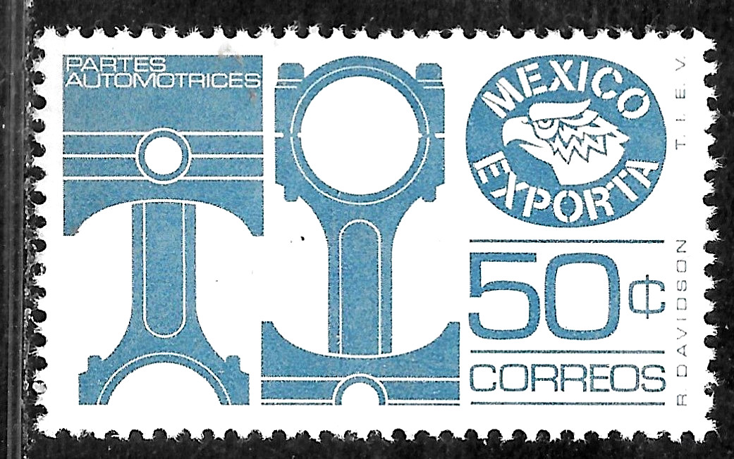 HICK GIRL- MNH. MEXICO STAMP   SC#1112  1981   EXPORTS-PISTONS   J427