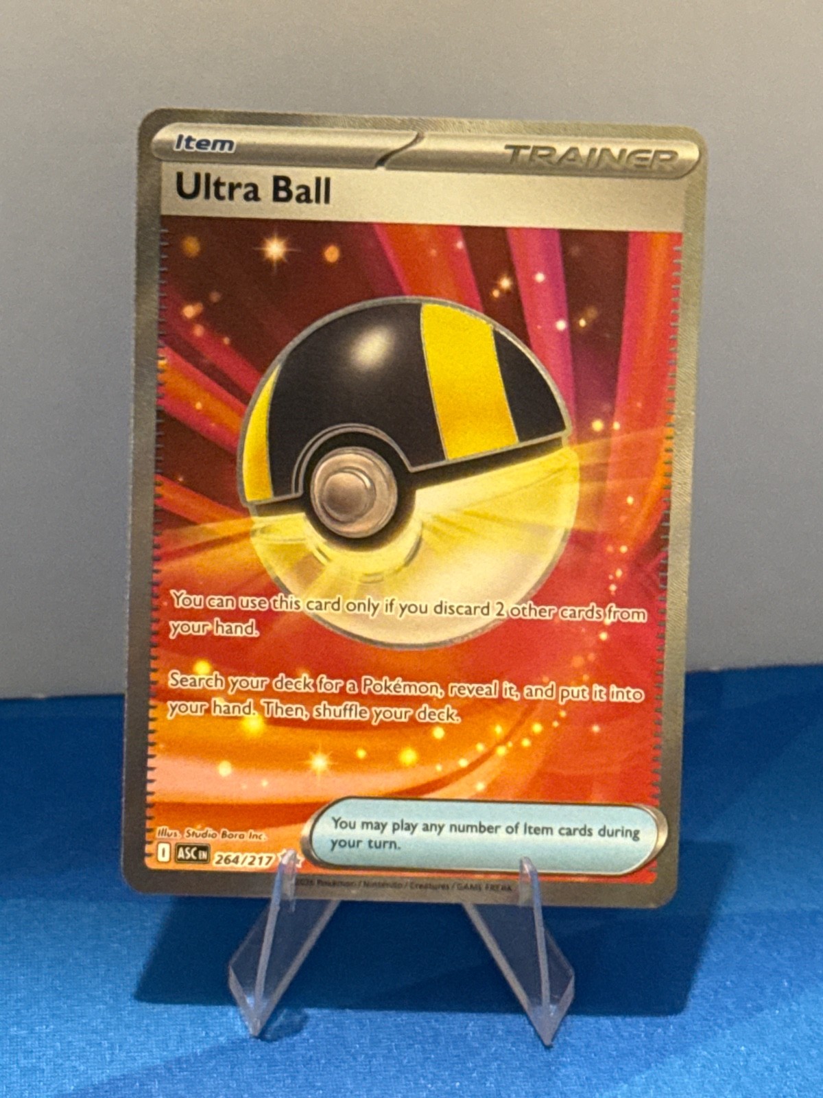Ultra Ball 264/217 Me: Ascended Heroes Ultra Rare Full Art Holo Pokémon TCG