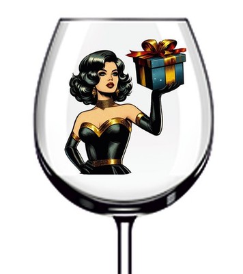 12x Neujahr Mädchen Vinyl Aufkleber Abziehbild Becher Weinglas Laptop Flasche Becher