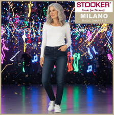 STOOKER MILANO | medium blue | WOMEN 5-Pocket Denim Jeans | Magic Shape Fit