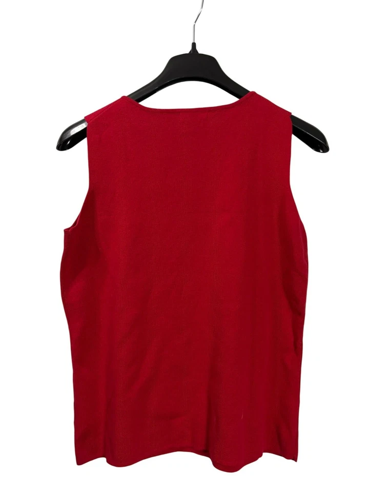 Mercer Street Studio XL Red Knit Tank Top Sequin Detail - Image 2 of 4