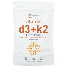 Vitamin D3  K2, 300 Softgels