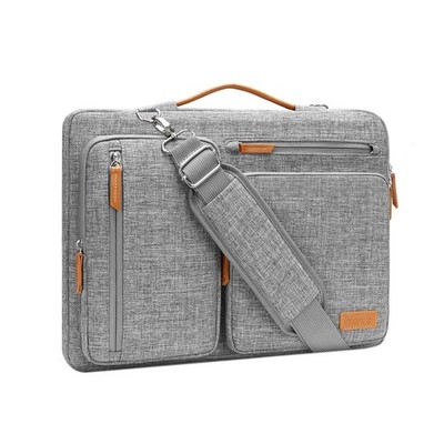 MOSISO 360 Protective Laptop Shoulder Bag,14 inch Computer Bag 14 inch, Gray