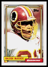 Raleigh McKenzie, 1992 Topps, #542, Washington Redskins,
