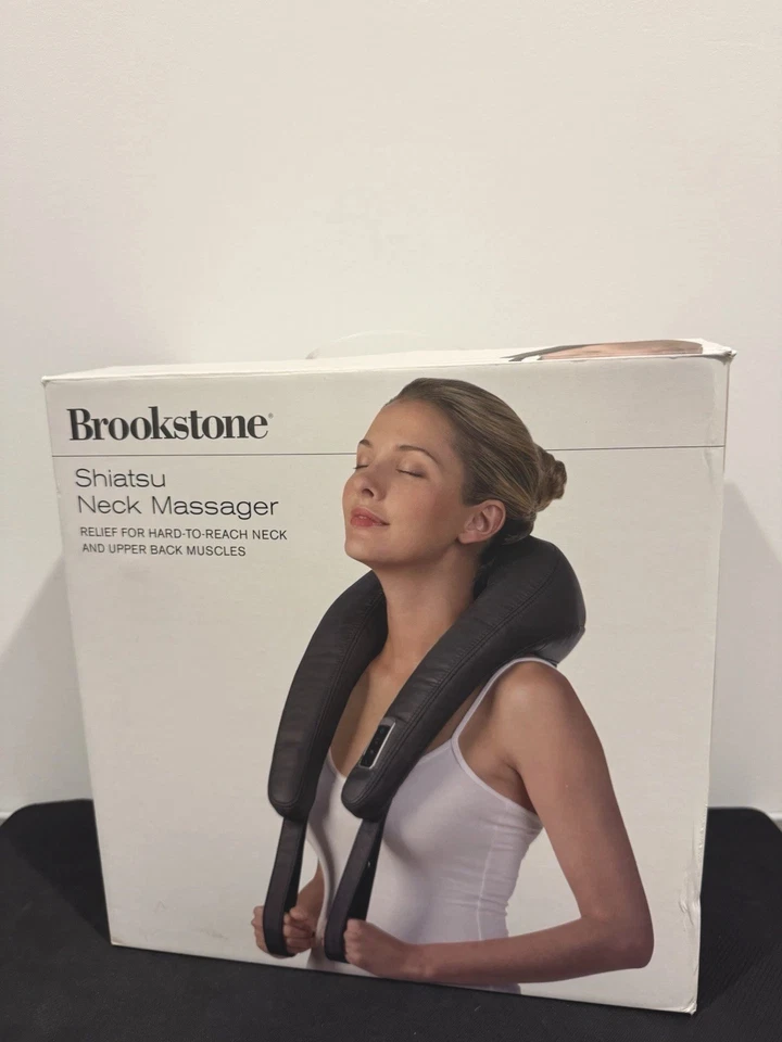 Masajeador de cuello Brookstone Shiatsu cuero con cable espalda hombro superior espalda alivio Foto 2 de 4