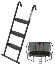 Trampoline Ladder, 3-Steps with Horizontal Wide Steps,Universal Hook,Trampolin..