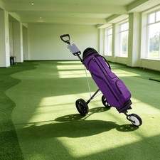 3 Wheel Golf Push Cart Lightweight Folding Pull Trolley w/Cup Scorecard Holder