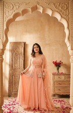 Designer Silk Sharara Suit Lehenga Set Festive Eid Wear Indian ethnic palazzo